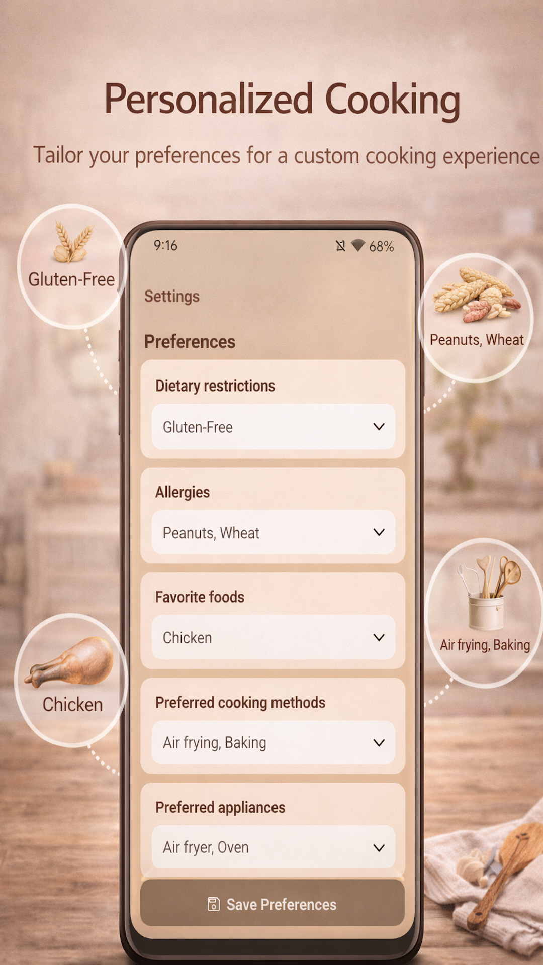 Impulse Cooking personalized cooking guidance screen